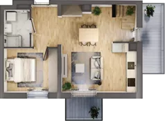 3 pokoje, mieszkanie 59,22 m², piętro 3, oferta nr B3/3/35, MONTANO, Polanica-Zdrój, al. Zwycięzców