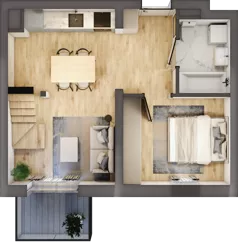 3 pokoje, mieszkanie 48,14 m², piętro 3, oferta nr B4/3/37, MONTANO, Polanica-Zdrój, al. Zwycięzców
