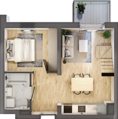 3 pokoje, mieszkanie 48,20 m², piętro 3, oferta nr B4/3/40, MONTANO, Polanica-Zdrój, al. Zwycięzców