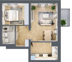 2 pokoje, mieszkanie 46,44 m², piętro 2, oferta nr B4/2/31, MONTANO, Polanica-Zdrój, al. Zwycięzców