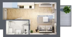 1 pokój, lokal inwestycyjny 19,75 m², piętro 1, oferta nr B3/1/19, MONTANO - lokale inwestycyjne, Polanica-Zdrój, al. Zwycięzców