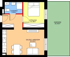 2 pokoje, lokal inwestycyjny 40,42 m², parter, oferta nr B4/0/8, MONTANO - lokale inwestycyjne, Polanica-Zdrój, al. Zwycięzców