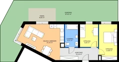 3 pokoje, mieszkanie 64,91 m², piętro 1, oferta nr 1.M9, Calma 5, Wrocław, Krzyki-Partynice, Poświętne, ul. H. Kowarzyka