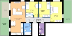 4 pokoje, mieszkanie 88,55 m², parter, oferta nr 0.M7, Calma 5, Wrocław, Krzyki-Partynice, Poświętne, ul. H. Kowarzyka