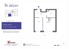 2 pokoje, mieszkanie 36,85 m², parter, oferta nr A.0.4, Apartamenty Cis Park, Gdynia, Pustki Cisowskie-Demptowo, Pustki Cisowskie, ul. Chabrowa