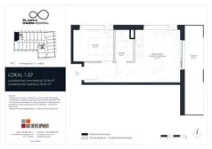 2 pokoje, apartament inwestycyjny 33,46 m², piętro 1, oferta nr 1.07, Śląska Osiem, Gdańsk, Przymorze, ul. Śląska 8