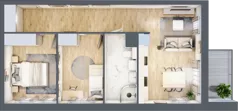 3 pokoje, mieszkanie 56,25 m², piętro 1, oferta nr 9B.9, Zielona Przystań, Poznań, Naramowice, ul. Błażeja 9