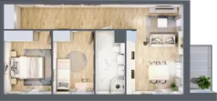 3 pokoje, mieszkanie 56,25 m², piętro 2, oferta nr 9B.14, Zielona Przystań, Poznań, Naramowice, ul. Błażeja 9