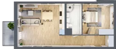 2 pokoje, mieszkanie 53,68 m², parter, oferta nr 9B.5, Zielona Przystań, Poznań, Naramowice, ul. Błażeja 9