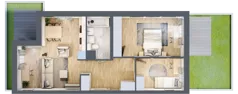 3 pokoje, mieszkanie 59,92 m², parter, oferta nr 9C.16, Zielona Przystań, Poznań, Naramowice, ul. Błażeja 9
