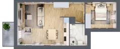 2 pokoje, mieszkanie 49,49 m², piętro 1, oferta nr 35, Zielona Przystań, Poznań, Naramowice, ul. Błażeja 9