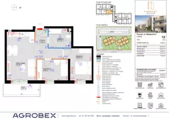 3 pokoje, mieszkanie 51,57 m², piętro 1, oferta nr 12, Harmony Antoninek, Poznań, Antoninek-Zieliniec-Kobylepole, Antoninek, ul. Władymira 6