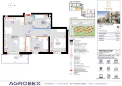 3 pokoje, mieszkanie 51,77 m², piętro 2, oferta nr 24, Harmony Antoninek, Poznań, Antoninek-Zieliniec-Kobylepole, Antoninek, ul. Władymira 6