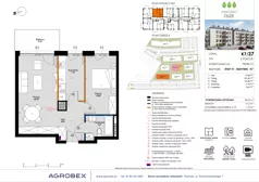 2 pokoje, mieszkanie 50,24 m², piętro 3, oferta nr K7/37, Kleszczewo Park, Kleszczewo, ul. Wiesławy Szymborskiej 1