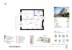 2 pokoje, mieszkanie 42,65 m², piętro 6, oferta nr 1/74, Osiedle Tkacka, Sulechów, ul. Tkacka