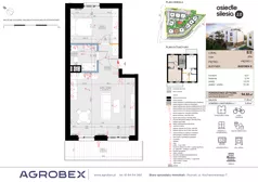2 pokoje, mieszkanie 54,32 m², piętro 1, oferta nr E2, Silesia 2.0, Zielona Góra, ul. Osiedle Śląskie 33