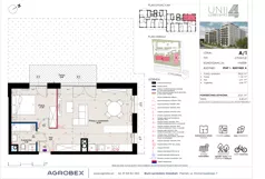 2 pokoje, mieszkanie 50,81 m², parter, oferta nr A/1, Unii Lubelskiej 4, Poznań, Nowe Miasto, Starołęka, ul. Unii Lubelskiej 4