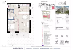 2 pokoje, mieszkanie 49,66 m², parter, oferta nr A/2, Unii Lubelskiej 4, Poznań, Nowe Miasto, Starołęka, ul. Unii Lubelskiej 4