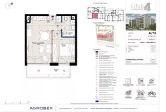 2 pokoje, mieszkanie 37,85 m², piętro 6, oferta nr A/73, Unii Lubelskiej 4, Poznań, Nowe Miasto, Starołęka, ul. Unii Lubelskiej 4