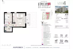 2 pokoje, mieszkanie 46,68 m², parter, oferta nr B/76, Unii Lubelskiej 4 - etap B, Poznań, Nowe Miasto, Starołęka, ul. Unii Lubelskiej 4