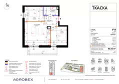 3 pokoje, mieszkanie 62,02 m², piętro 1, oferta nr 1/18, Osiedle Tkacka, Sulechów, ul. Tkacka