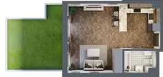 1 pokój, mieszkanie 35,43 m², parter, oferta nr A2, Augustówka Residence, Warszawa, Mokotów, Augustówka, ul. Kostrzyńska 18