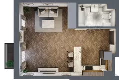1 pokój, mieszkanie 35,70 m², piętro 1, oferta nr A10, Augustówka Residence, Warszawa, Mokotów, Augustówka, ul. Kostrzyńska 18