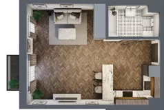 1 pokój, mieszkanie 36,13 m², piętro 1, oferta nr A34, Augustówka Residence, Warszawa, Mokotów, Augustówka, ul. Kostrzyńska 18
