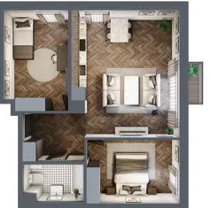 3 pokoje, mieszkanie 60,82 m², piętro 1, oferta nr A37, Augustówka Residence, Warszawa, Mokotów, Augustówka, ul. Kostrzyńska 18