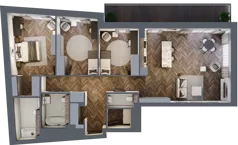 4 pokoje, apartament 119,92 m², piętro 1, oferta nr M04, Apartamenty Orkana, Warszawa, Mokotów, Ksawerów, ul. Orkana 12