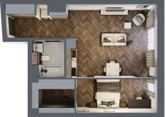 2 pokoje, apartament 52,48 m², piętro 1, oferta nr M06, Apartamenty Orkana, Warszawa, Mokotów, Ksawerów, ul. Orkana 12