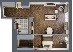 2 pokoje, apartament 50,90 m², piętro 2, oferta nr M10, Apartamenty Orkana, Warszawa, Mokotów, Ksawerów, ul. Orkana 12
