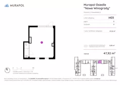 Lokal użytkowy 47,91 m², oferta nr H03, Nowe Winogrady - lokale użytkowe, Poznań, Winogrady, Nowe Winogrady, ul. Hawelańska 6