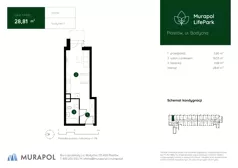 1 pokój, mieszkanie 27,67 m², piętro 2, oferta nr 1.A.2.05, Murapol LifePark, Piastów, ul. Bodycha 