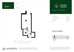 1 pokój, mieszkanie 32,02 m², piętro 1, oferta nr 1.A.1.06, Murapol LifePark, Piastów, ul. Bodycha 