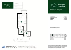 1 pokój, mieszkanie 32,02 m², piętro 1, oferta nr 1.A.1.06, Murapol LifePark, Piastów, ul. Bodycha 