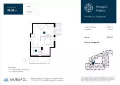 1 pokój, apartament inwestycyjny 39,40 m², piętro 5, oferta nr 1.A.5.07, Murapol Motivo, Wrocław, Muchobór Mały, Fabryczna, ul. Fabryczna