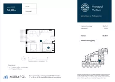 1 pokój, apartament inwestycyjny 36,89 m², piętro 1, oferta nr 1.C.1.02, Murapol Motivo, Wrocław, Muchobór Mały, Fabryczna, ul. Fabryczna