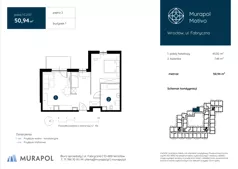 1 pokój, apartament inwestycyjny 50,94 m², piętro 2, oferta nr 1.C.2.07, Murapol Motivo, Wrocław, Muchobór Mały, Fabryczna, ul. Fabryczna