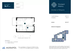 1 pokój, apartament inwestycyjny 36,71 m², piętro 4, oferta nr 1.B.4.01, Murapol Motivo, Wrocław, Muchobór Mały, Fabryczna, ul. Fabryczna