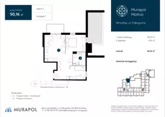 1 pokój, apartament inwestycyjny 50,16 m², piętro 5, oferta nr 1.A.5.04, Murapol Motivo, Wrocław, Muchobór Mały, Fabryczna, ul. Fabryczna