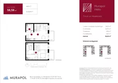 1 pokój, mieszkanie 58,58 m², piętro 2, oferta nr 4.A.2.10, Murapol Helio - Etap II, Toruń, Wrzosy, JAR, ul. Heweliusza