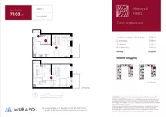1 pokój, mieszkanie 73,03 m², piętro 2, oferta nr 4.C.2.06, Murapol Helio, Toruń, Wrzosy, JAR, ul. Heweliusza