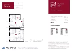 1 pokój, mieszkanie 76,16 m², piętro 2, oferta nr 4.C.2.07, Murapol Helio - Etap II, Toruń, Wrzosy, JAR, ul. Heweliusza