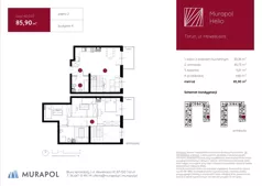 1 pokój, mieszkanie 85,90 m², piętro 2, oferta nr 4.D.2.07, Murapol Helio, Toruń, Wrzosy, JAR, ul. Heweliusza