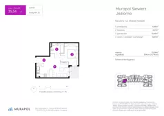 1 pokój, mieszkanie 35,54 m², parter, oferta nr 25.A.0.4, Murapol Siewierz Jeziorna, Siewierz, ul. Jeziorna
