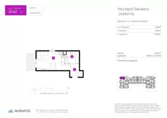 1 pokój, mieszkanie 26,62 m², parter, oferta nr 25.A.0.8, Murapol Siewierz Jeziorna, Siewierz, ul. Jeziorna