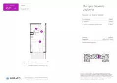 1 pokój, mieszkanie 25,90 m², piętro 3, oferta nr 25.A.3.3, Murapol Siewierz Jeziorna, Siewierz, ul. Jeziorna