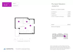 1 pokój, mieszkanie 39,90 m², piętro 2, oferta nr 25.B.2.4, Murapol Siewierz Jeziorna, Siewierz, ul. Jeziorna