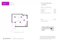 1 pokój, mieszkanie 39,65 m², piętro 3, oferta nr 25.B.3.4, Murapol Siewierz Jeziorna, Siewierz, ul. Jeziorna